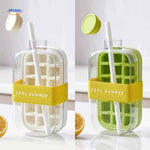 IceNova Flaschenbecher Vergleich mit Deckel und Strohhalm in Weiß und Grün nebeneinander www.middo.nl