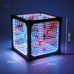 Abmessungen der quadratischen Infinity 3D Lampe