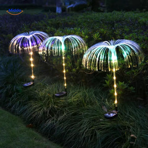 JellyGlow Solar Brunnen mit weißer und blauer Farbänderung www.middo.de