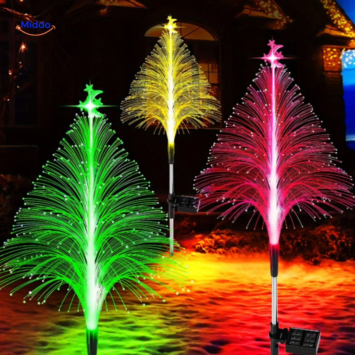JellyGlow Solar-Lichtdekorationen mit 7 Farbwechseleffekten www.middo.de