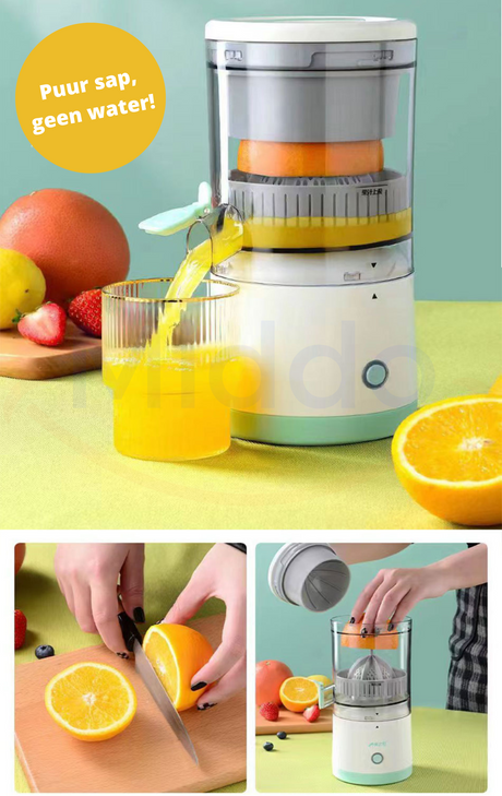 Juice-O-Matic frisch gepresste Saftmaschine mit Orangensaft