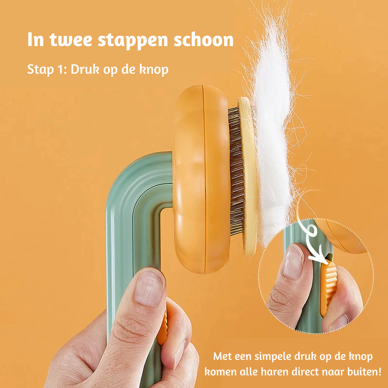 Drücken Sie die Taste, um Haare ganz einfach mit dem KatKam zu entfernen.