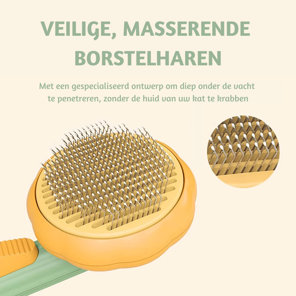 Bürste mit massierenden Borsten, sicher für Katzenfell