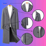 Kingsley Overjas in Grau – Langer Herrenmantel mit besonderen Details | www.middo.de