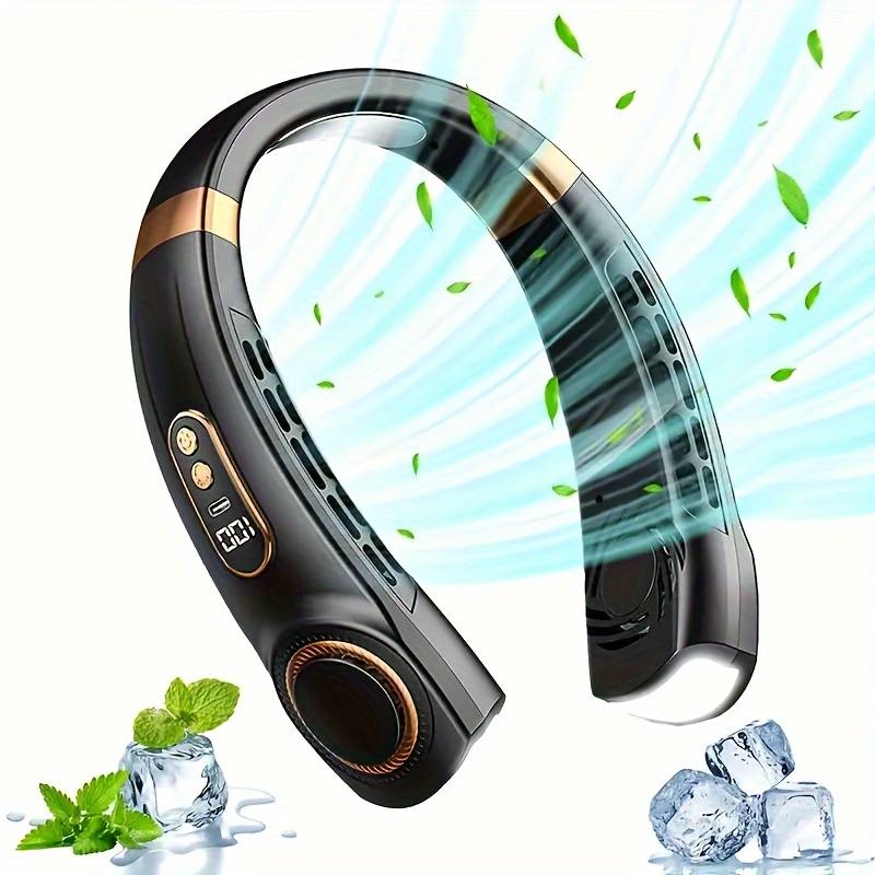Kompakter, tragbarer Nackenventilator 2.0 PRO in Schwarz, perfekt für den täglichen Gebrauch.