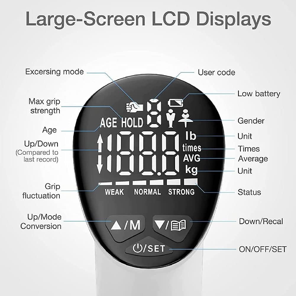 LCD-Display mit verschiedenen Funktionen und Messungen.