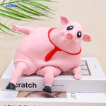 LalaPig Squish 9cm rosa Schwein weiches Quetschspielzeug middo.nl