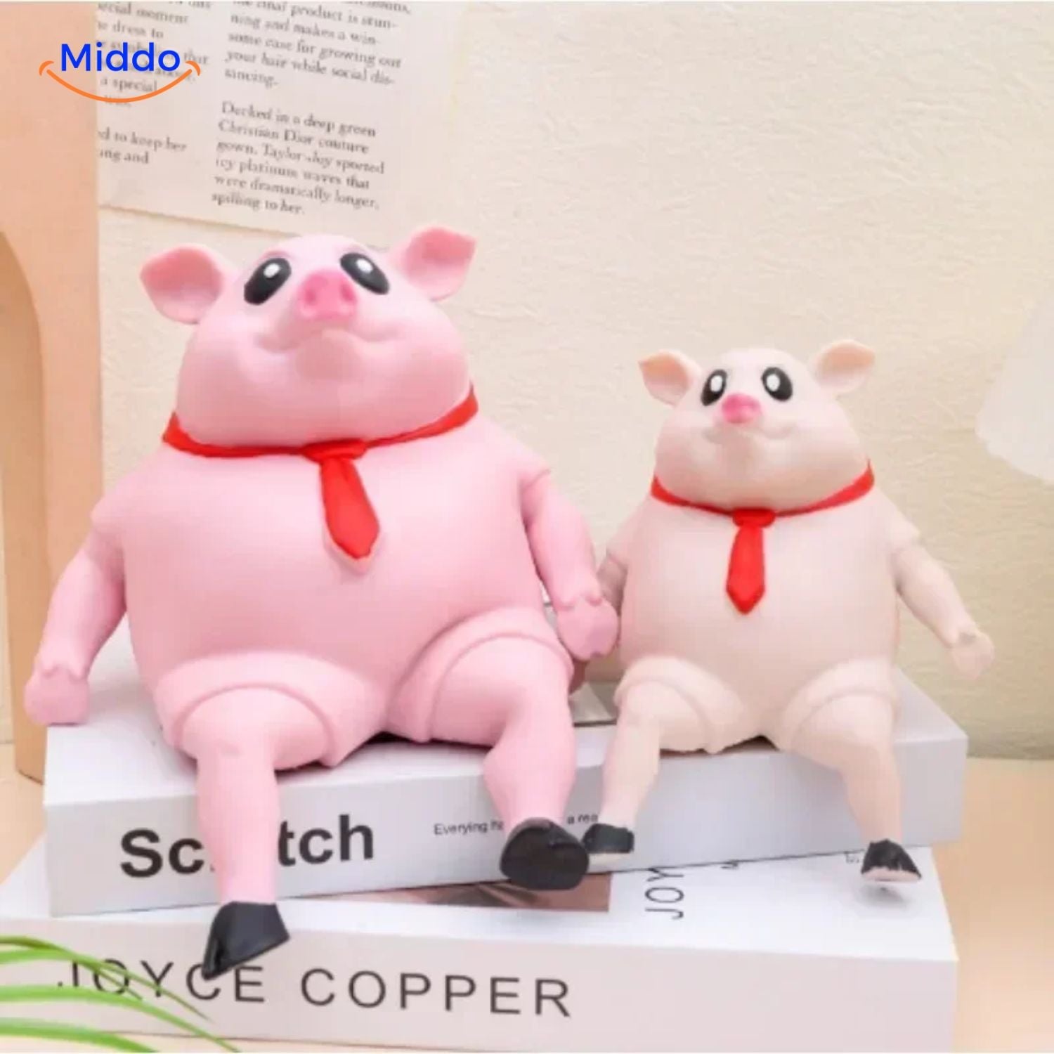 LalaPig Squish dehnbares Schwein mit langen Ohren middo.nl