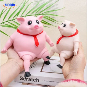 LalaPig Squish Schwein Dekoration mit roter Krawatte