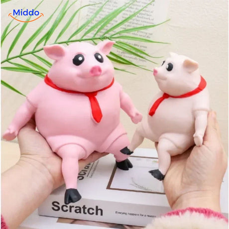 LalaPig Squish Schwein Dekoration mit roter Krawatte