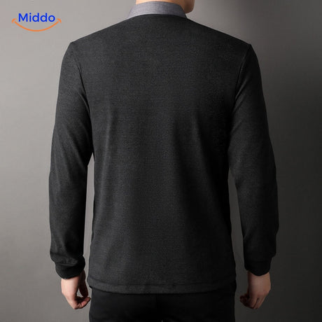 LayerFlex Knit Rückansicht Hemd Slim Fit Design