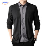 LayerFlex Strickfarbdetail-Hemden mit grauem Kragen