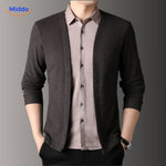 LayerFlex Strickmode Hemd Slim Fit stilvolle grüne Farbe