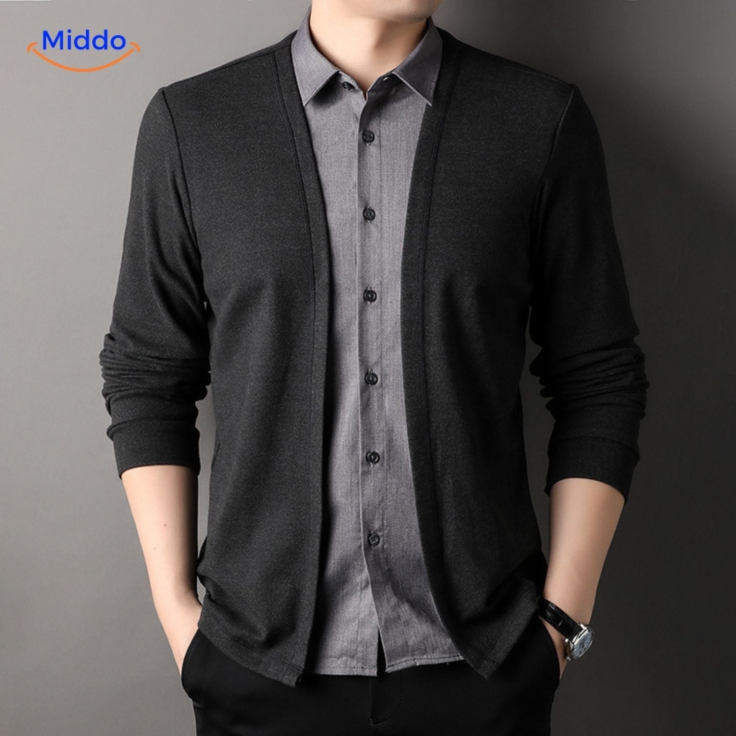 LayerFlex Knit erneut Darstellung des Slim Fit Hemdes für Herren
