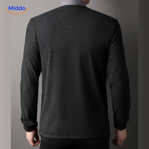 LayerFlex Strick T-Shirt Hemdkombination gestreift