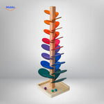 LearnPlay Ballenbahn Baumaufbau mit bunten Platten www.middo.de