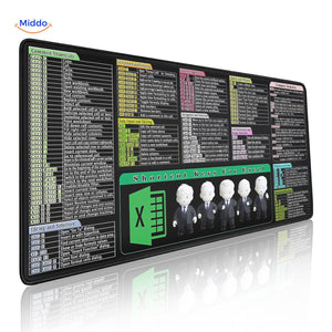Lernopad Mauspad Excel Tastenkürzel mit Zellformat, Formeln und Dateneingabe Mauspad