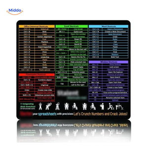 Lernopad Mauspad Office Excel Word Shortcut-Mauspad für Desktop-Computer Arbeitsplatz