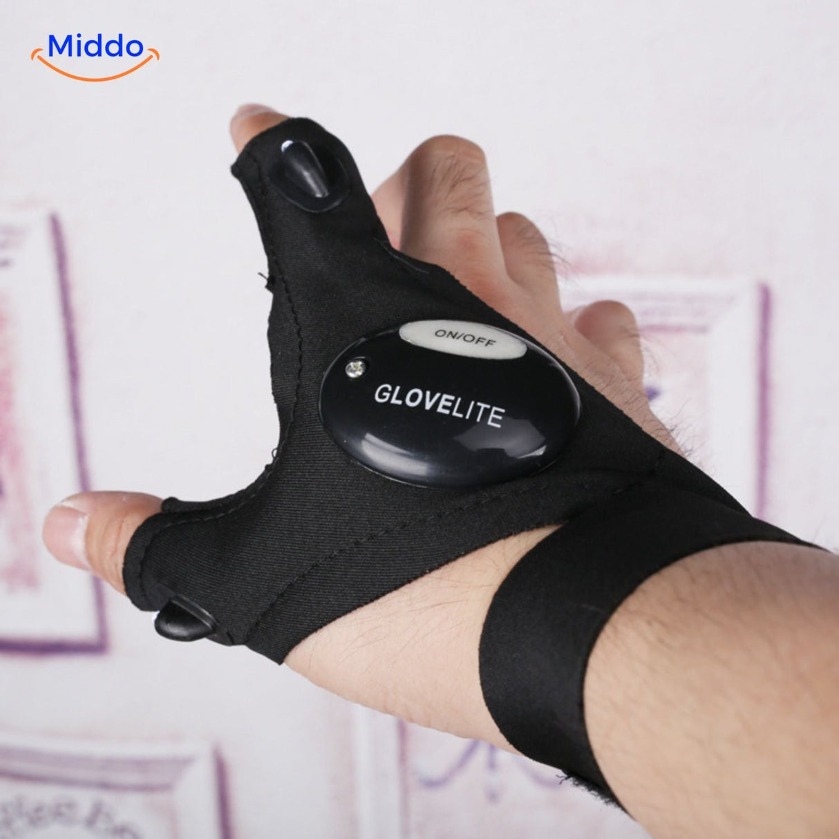 LightGrip Handschuhe mit Beleuchtung und Handgelenkband