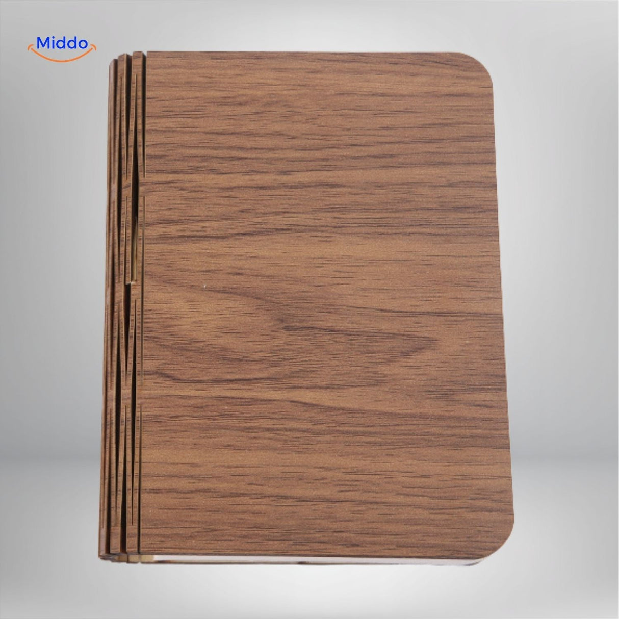 LumiFold Schreibtischlampe mit modernem Holzfinish
