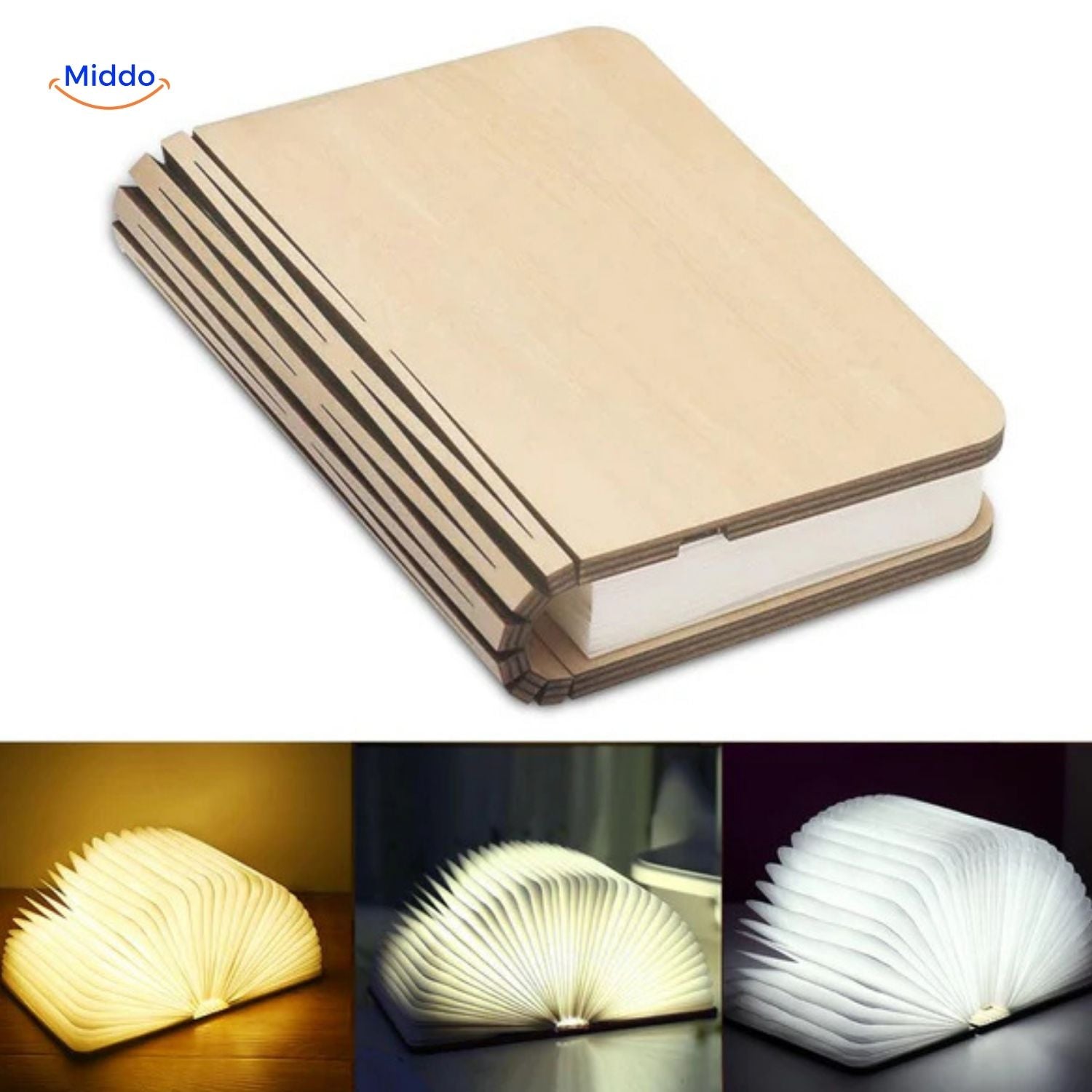 LumiFold Schreibtischlampe mit multipositionalen Öffnungen www.middo.de