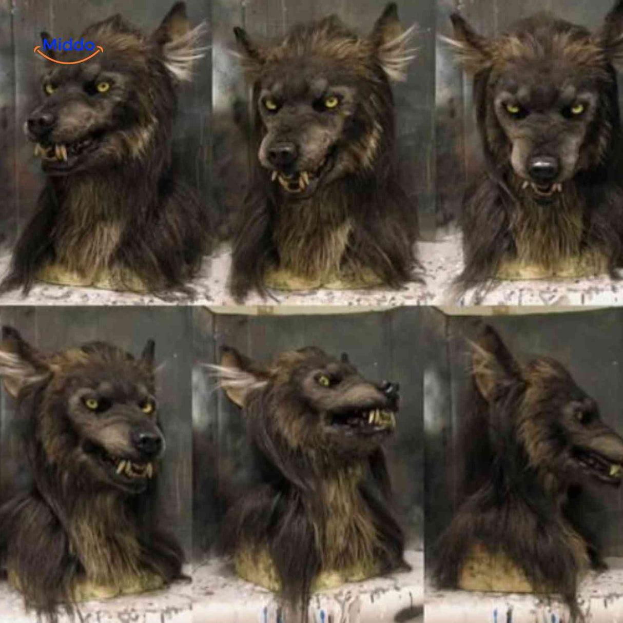 Lupinox Maske – vielseitig einsetzbares Wolf-Motiv, realistisch gestaltet. Besuchen Sie www.middo.de für mehr Informationen