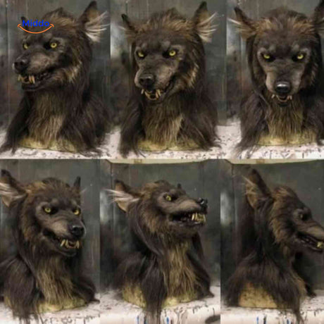 Lupinox Maske – vielseitig einsetzbares Wolf-Motiv, realistisch gestaltet. Besuchen Sie www.middo.de für mehr Informationen