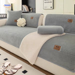 LuxeLamb Sofa Kissen blau graue Decken mit Stoff www.middo.de