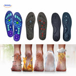 MagneFlex Einlegesohlen mit unterstützenden farbigen Punkten für Komfort www.middo.de