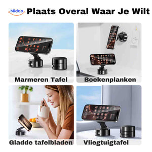 Magnetix Telefonhalter für Tisch- und Wandmontage – www.middo.de
