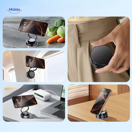 Magnevo Telefonhalter – vielseitiger magnetischer Standfuß www.middo.de