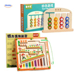 MagnoMaze Spiel - Lernspiel aus Holz mit Magnet, Farben und Zahlen - www.middo.de