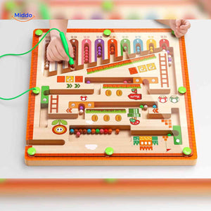 MagnoMaze Spiel Holz Magnetlabyrinth für Kinder – pädagogisches Lernspiel Entdecken Sie das MagnoMaze, ein unterhaltsames und lehrreiches Holzspiel für Kinder! Dieses Magnetlabyrinth fördert spielerisch die Konzentration und Problemlösungsfähigkeiten. Jetzt bestellen und den Spielspaß Ihrer Kleinen fördern!