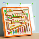 MagnoMaze Spiel: Magnetisches Perlenlabyrinth – Pädagogisches Holzspielzeug von www.middo.de