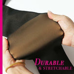 Hände dehnen nachhaltige und dehnbare Fleece-Strumpfhose
