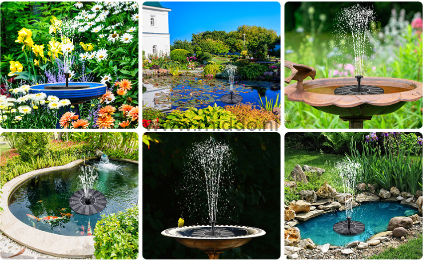 Solar Oasis Brunnen in verschiedenen natürlichen Teichen und Gärten