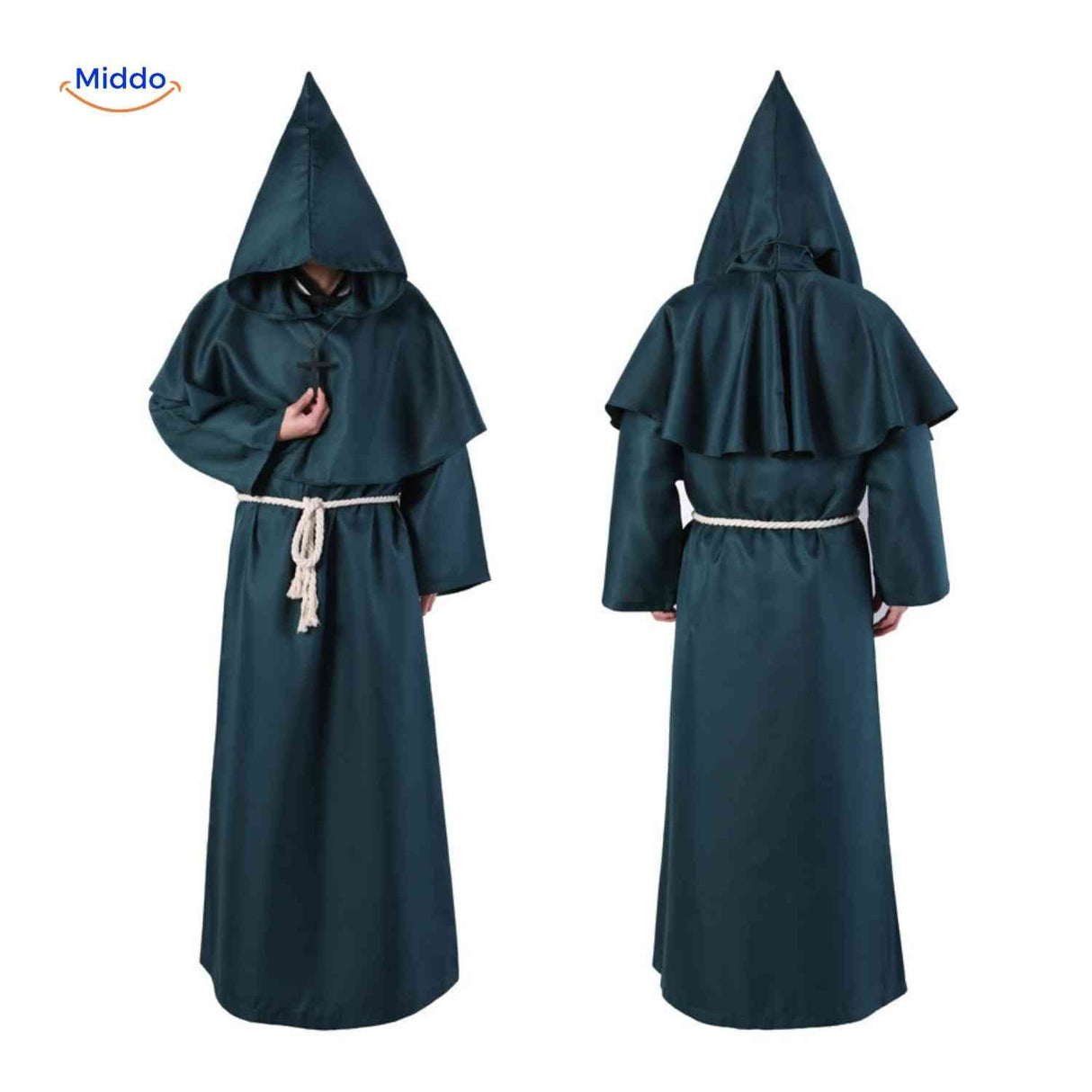 Monkara Kostüm gotisch mit Kapuze – Mönch Outfit bei www.middo.de