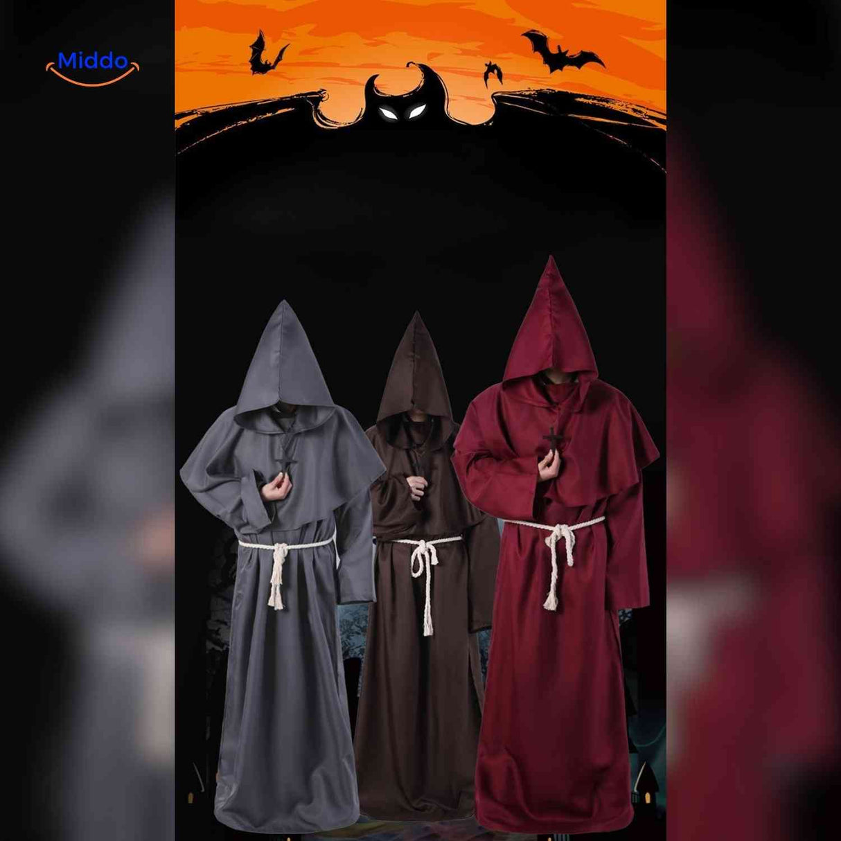 Monkara Kostüm für Gruppen – Halloween-Mönche | www.middo.de