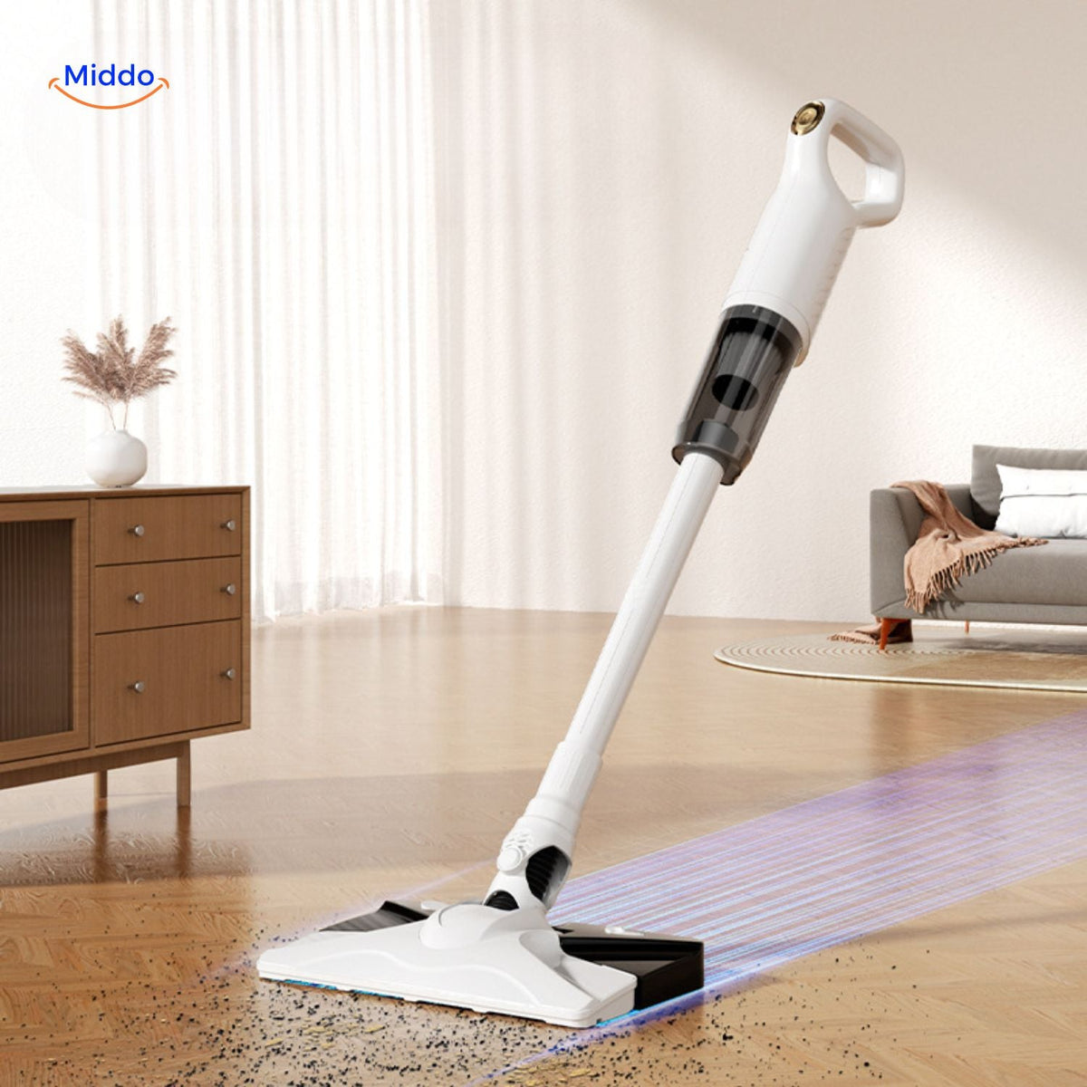 MopVac Pro kabelloser Staubsauger für Böden und Möbel mit kurzer Ladezeit www.middo.de