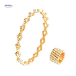 Morphix Ring aus Gold mit weißem Strass – Armband und Ring auf www.middo.de