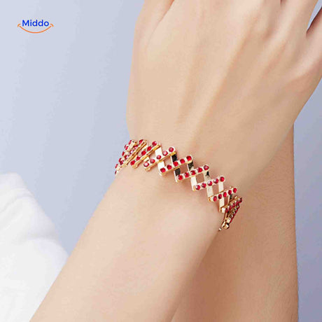 Morphix Ring in Multicolor – Breite Ring mit Strass | www.middo.de