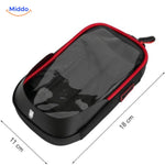 MotoGrip Halterung Smartphone Hülle mit roter Ausführung und Abmessungen