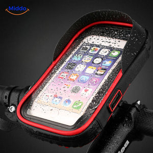 MotoGrip Halterung Smartphone Hülle mit roter Verarbeitung und wasserdichter Schutz