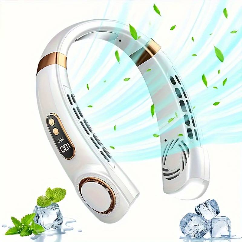 Kompakter, tragbarer Nackenventilator 2.0 PRO in Weiß, perfekt für den täglichen Gebrauch.