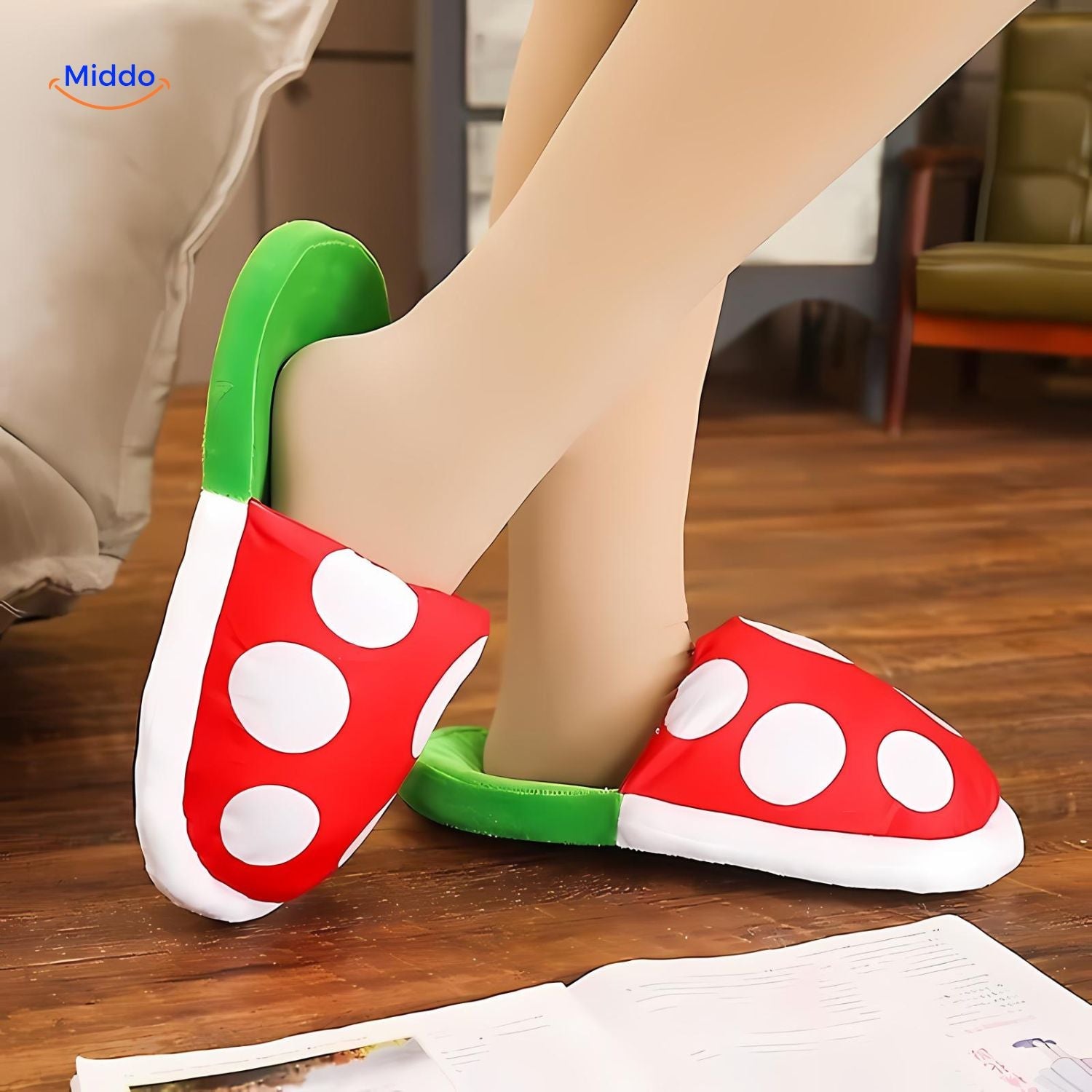 MushroomSlippers™ - Das Tragen von Baumwollpantoffeln für Gamer