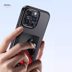 NFCScreen Case schwarz mit Bild einer Person mit rotem Objektiv www.middo.nl