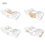 NeckRest Kissen grau mit Frau in liegender Position www.middo.de