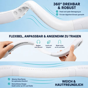 NekFan - Tragbarer Aufladbarer Nackenventilator für Direkte Kühlung – Ansicht 8