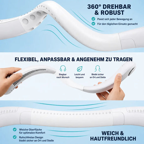NekFan - Tragbarer Aufladbarer Nackenventilator für Direkte Kühlung – Ansicht 8