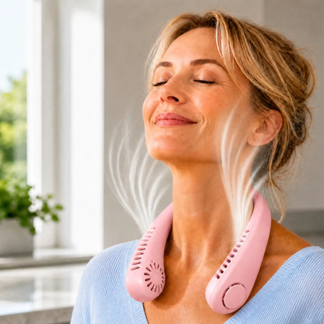 NekFan - Tragbarer Aufladbarer Nackenventilator für Direkte Kühlung – Ansicht 13